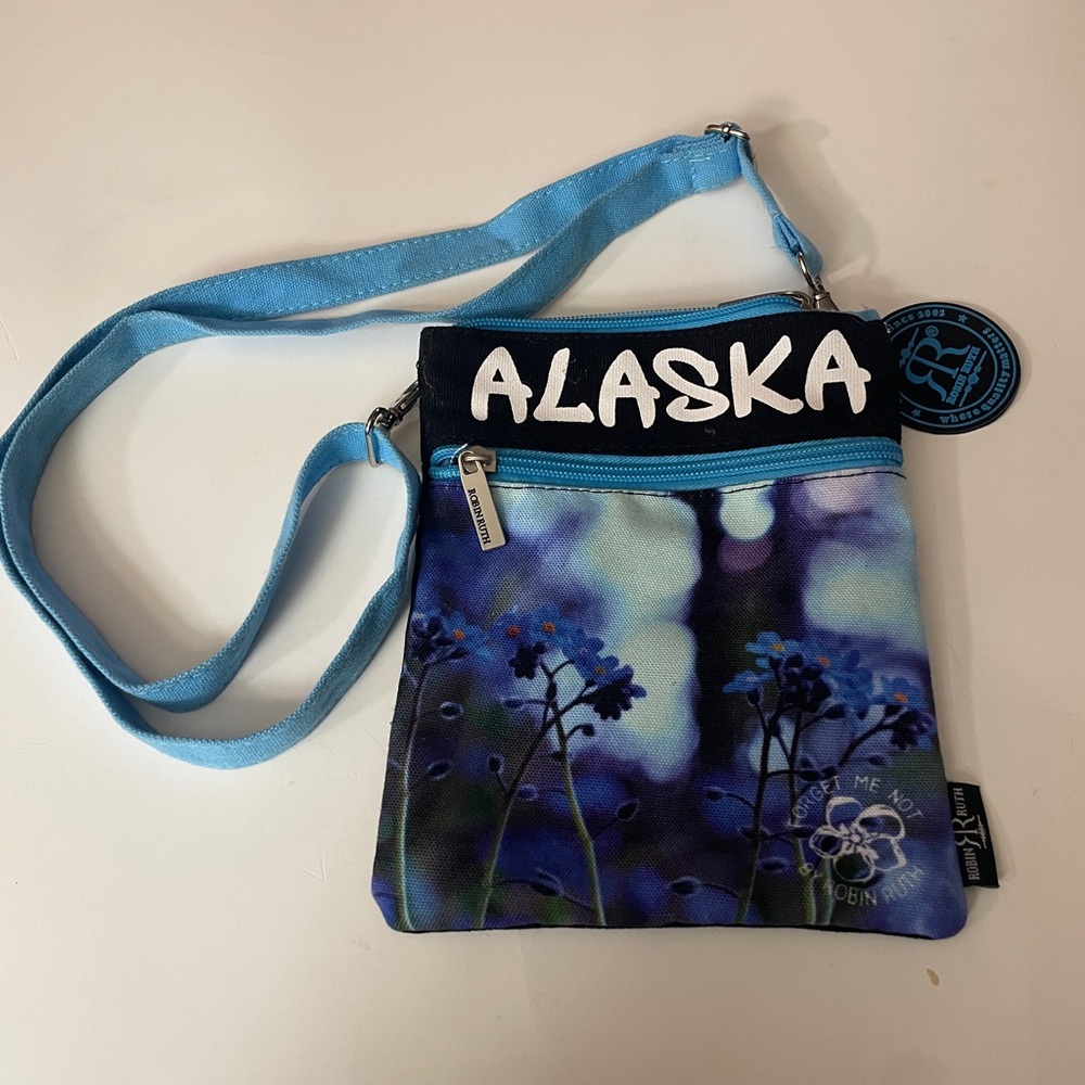 Robin Ruth Alaska Blue Floral Crossbody Bag